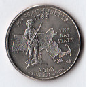 2000 - Quarto di dollaro Stati Uniti Massachusetts  (P) Filadelfia